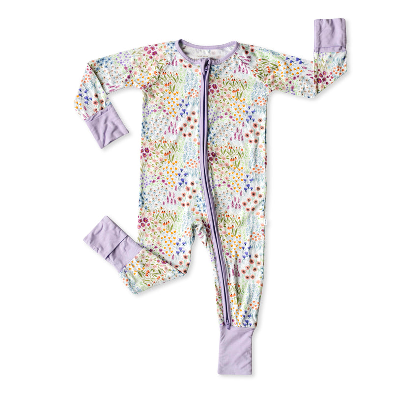 Little Sleepies Flower Fields Bamboo Zippy
