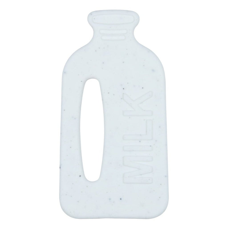 Milk Bottle Teether - Speckled White
