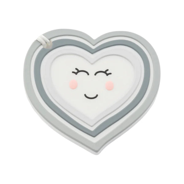 Heart Teether - Grey