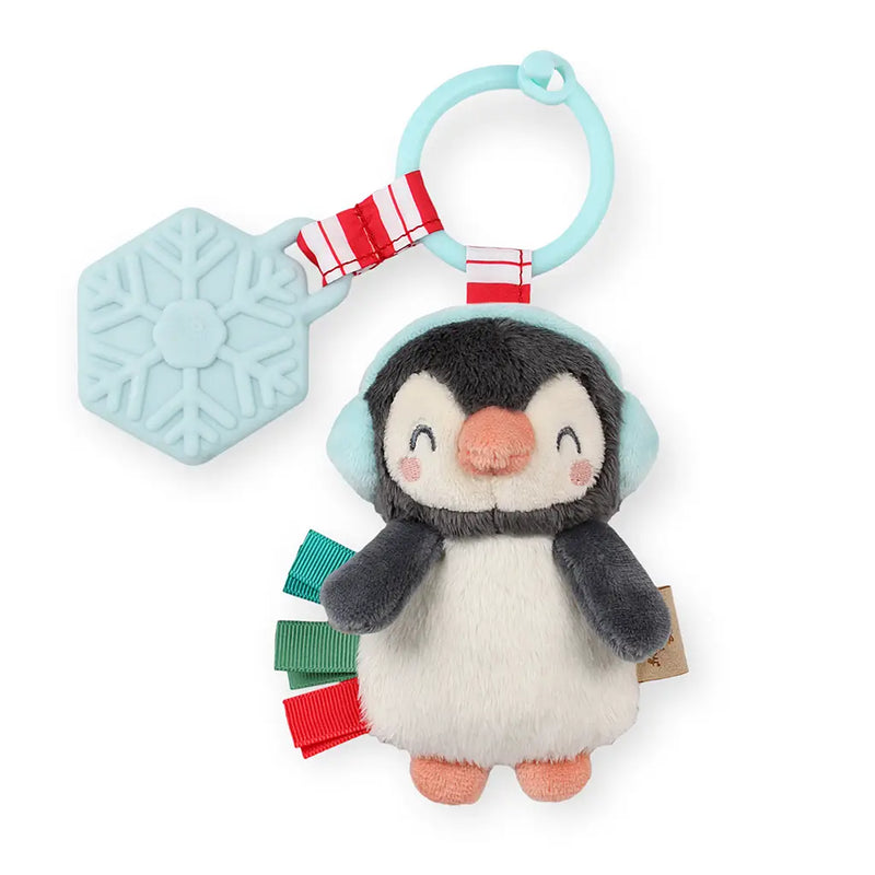Itzy Pal Plush + Teether - Holiday Penguin