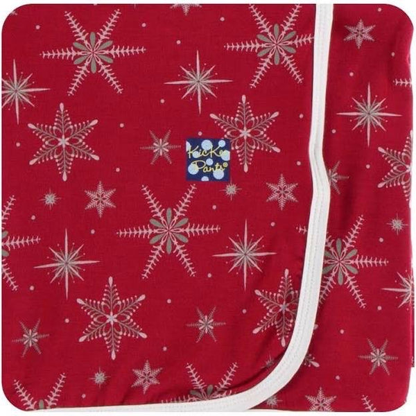 Bamboo Swaddle - Crimson Snowflakes