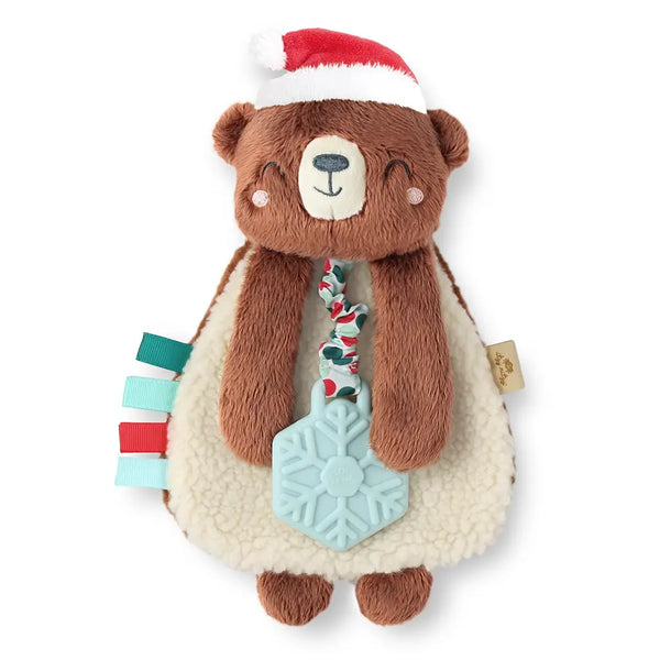 Holiday Bear Lovey Plush + Teether Toy