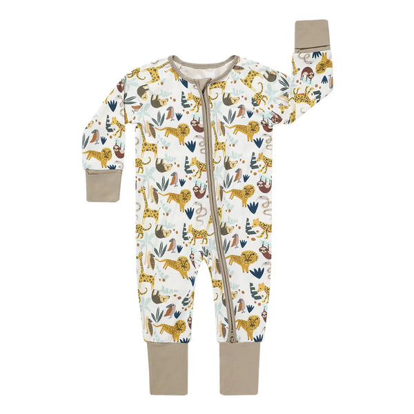 Jungle Friends Convertible Bamboo Zippy Pajama