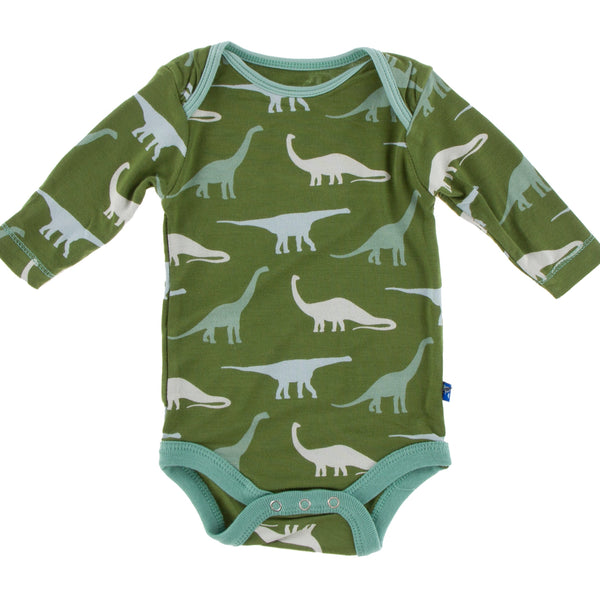 Long Sleeve One Piece - Moss Sauropods