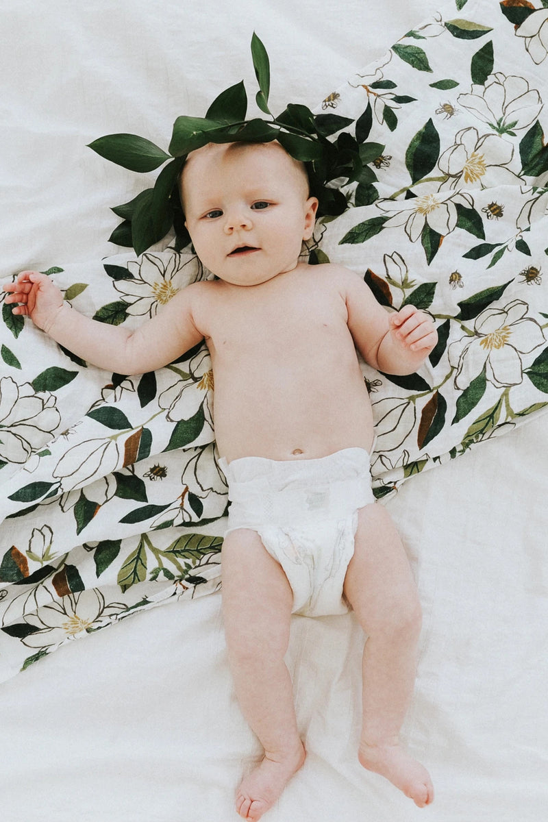 baby photoshoot floral