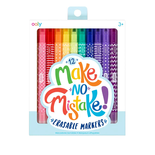 Ooly Make No Mistake! Erasable Markers - Set of 12