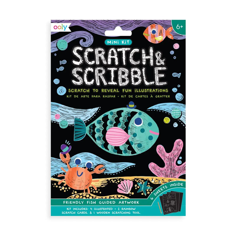 Ooly Friendly Fish Scratch & Scribble Mini Art Kit