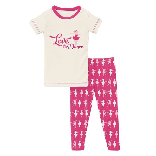 Kickee Pants Pajama Set Calypso Ballerinas