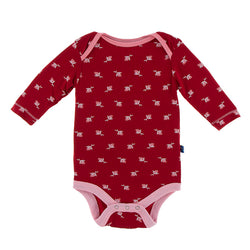 Long Sleeve One Piece - Candy Apple Rose Bud