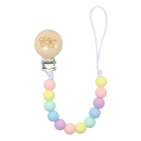 Rainbow Pacifier Clip