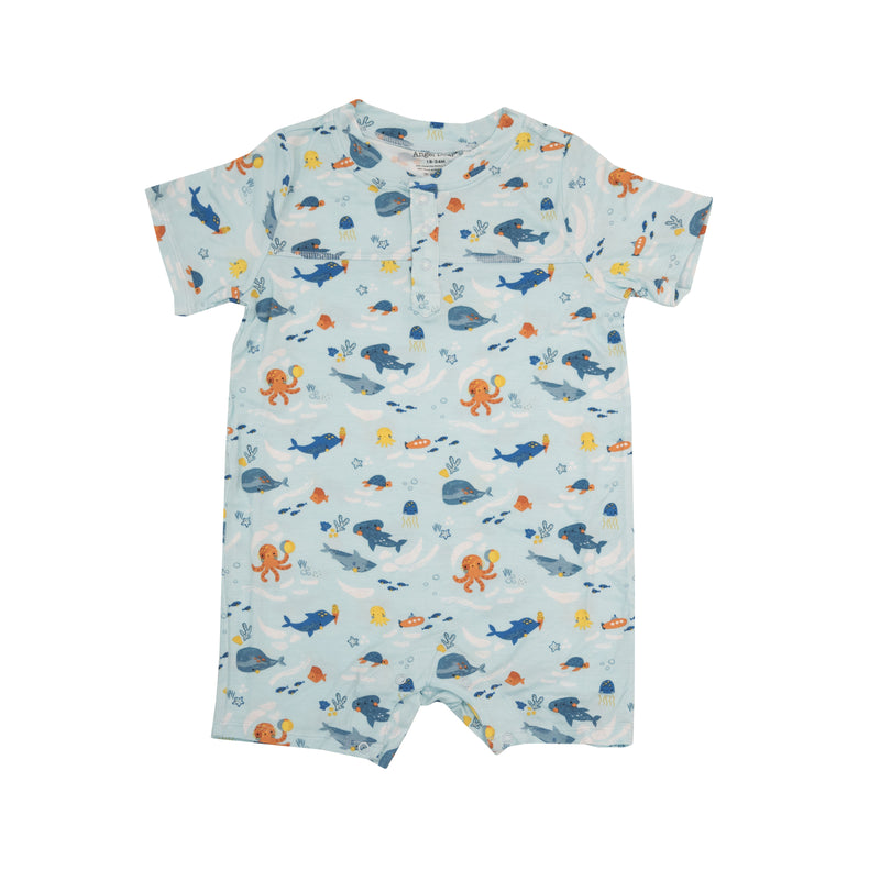 Bamboo Henley Shortall - Sealife