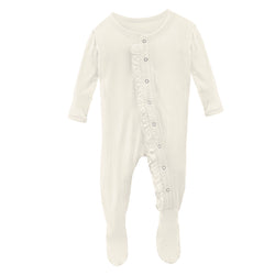 Ruffle Footie - Natural