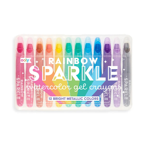 Ooly Rainbow Sparkle Watercolor Gel Crayons - Set of 12