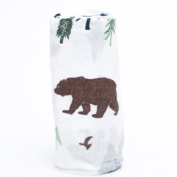 Muslin Swaddle Blanket Yosemite (Brown Bear)