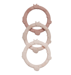 Wild Teething Ring Set - Pink