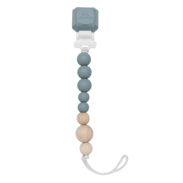 Colour Pop Pacifier Clip - Slate