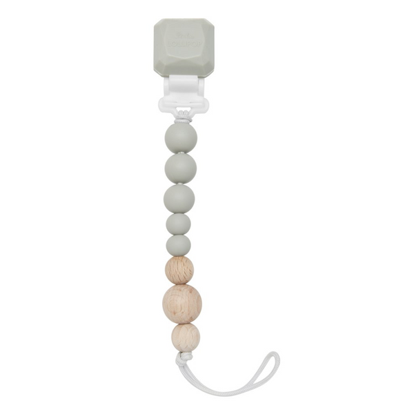 Colour Pop Pacifier Clip - Grey