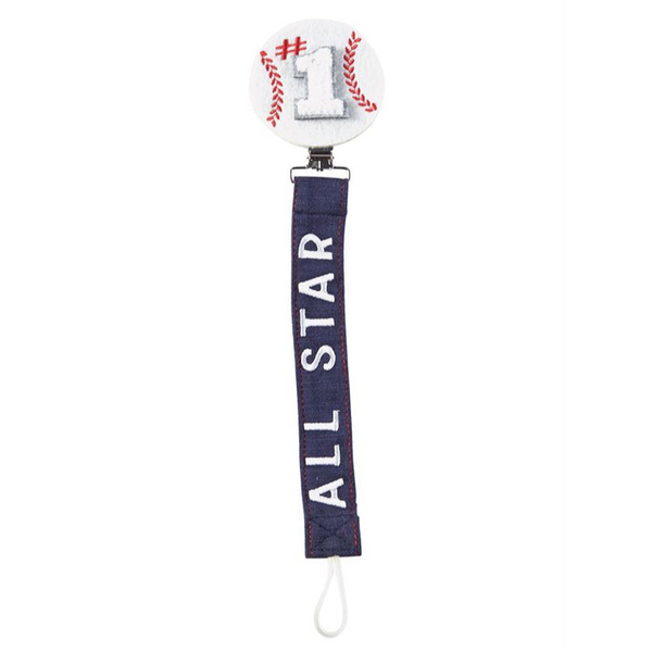 Pacifier Clip - Baseball All-Star