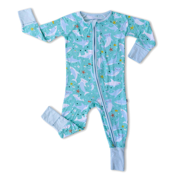 Little Sleepies Shark Soiree Bamboo Zippy