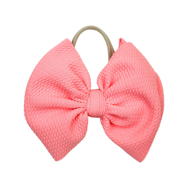 Sunny Pink Big Bow (One Size)