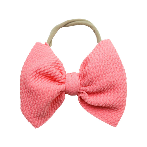 Sunny Pink Skinny Bow (One Size)