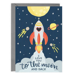 Love You To The Moon Greeting Card