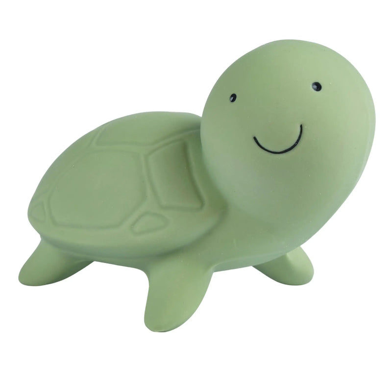 Turtle - Organic Rubber Rattle, Teether & Bath Toy