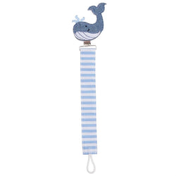 Pacifier Clip - Chambray Whale