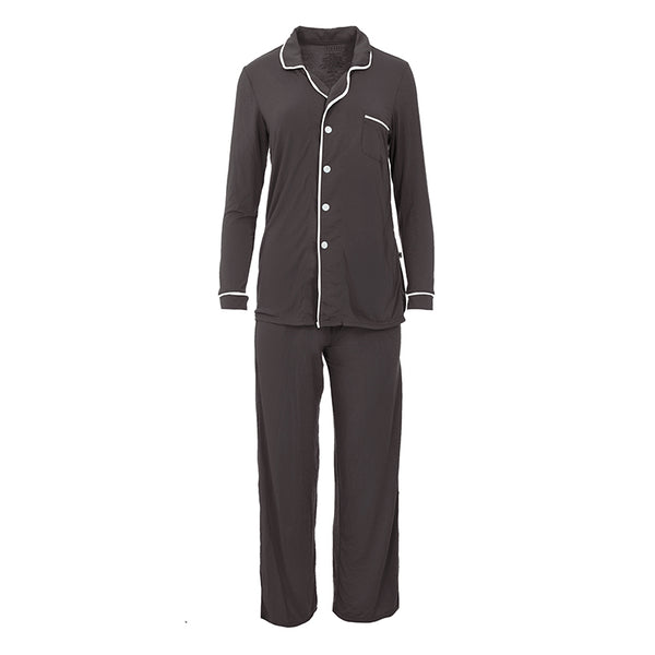 Women's Bamboo Collared Pajama Set - Midnight