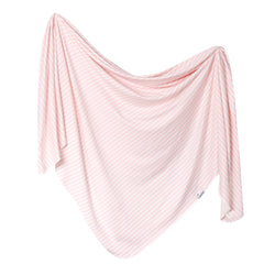 Knit Swaddle Blanket - Winnie (Pink Stripe)