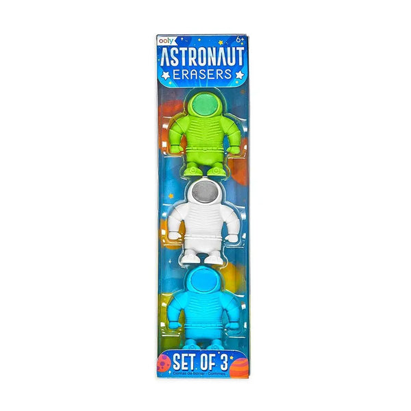 Ooly Astronaut Erasers - Set of 3