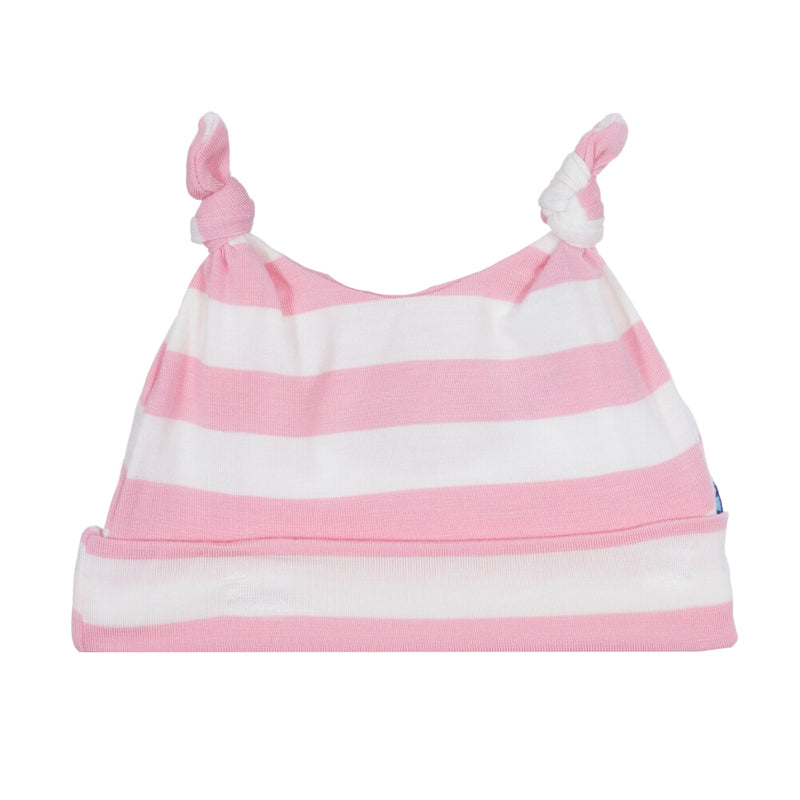 pink stripe baby hat