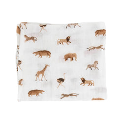 Organic Swaddle Blanket - Animal Crackers (Safari)