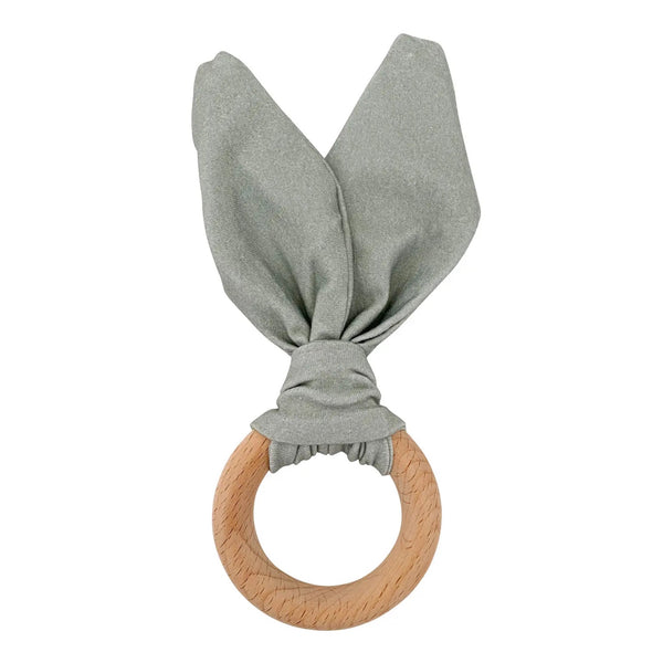 Crinkle Bunny Ears Teether - Sage