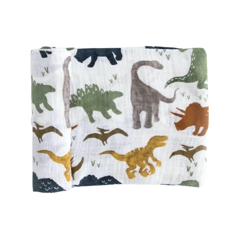 Muslin Swaddle Blanket - Dino Friends