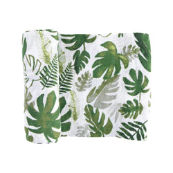 Muslin Swaddle Blanket - Tropical Leaf