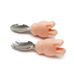 Born to be Wild Learning Spoon / Fork Set - Bunny