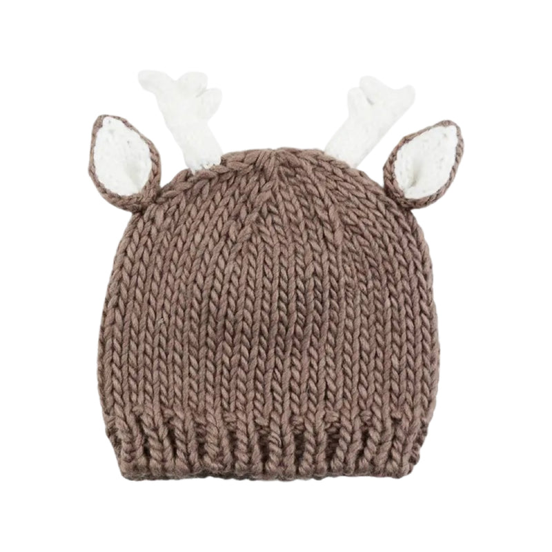 Knit Deer Hat - Tan